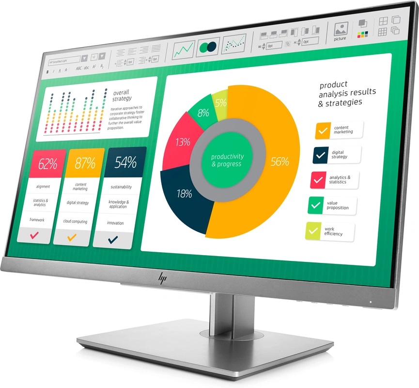 HP EliteDisplay E223 Zilver nieuw - Afbeelding 6