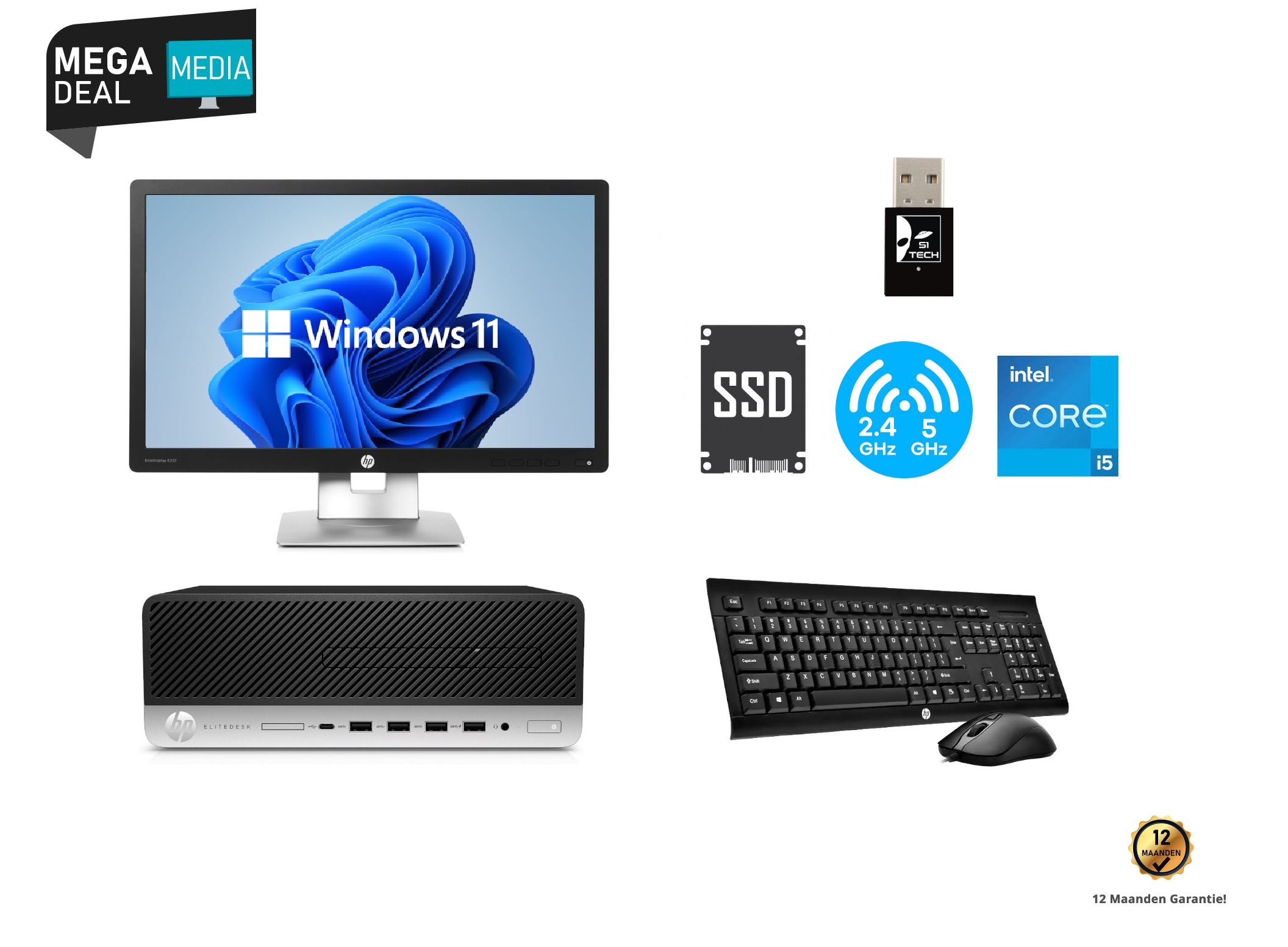 Windows 11 PC-SET HP Elite i5 Refurbished